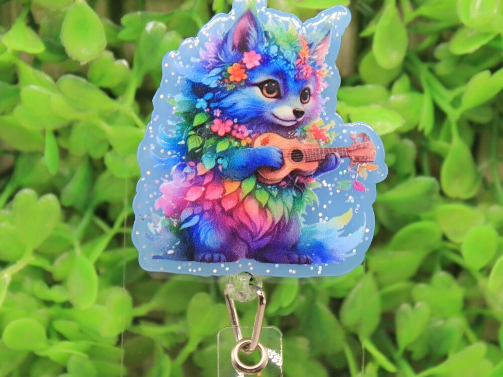 Colorful Fox Badge/ID Holder Reel