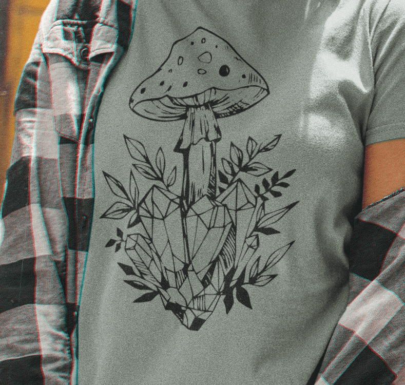 Mushroom And Crystals