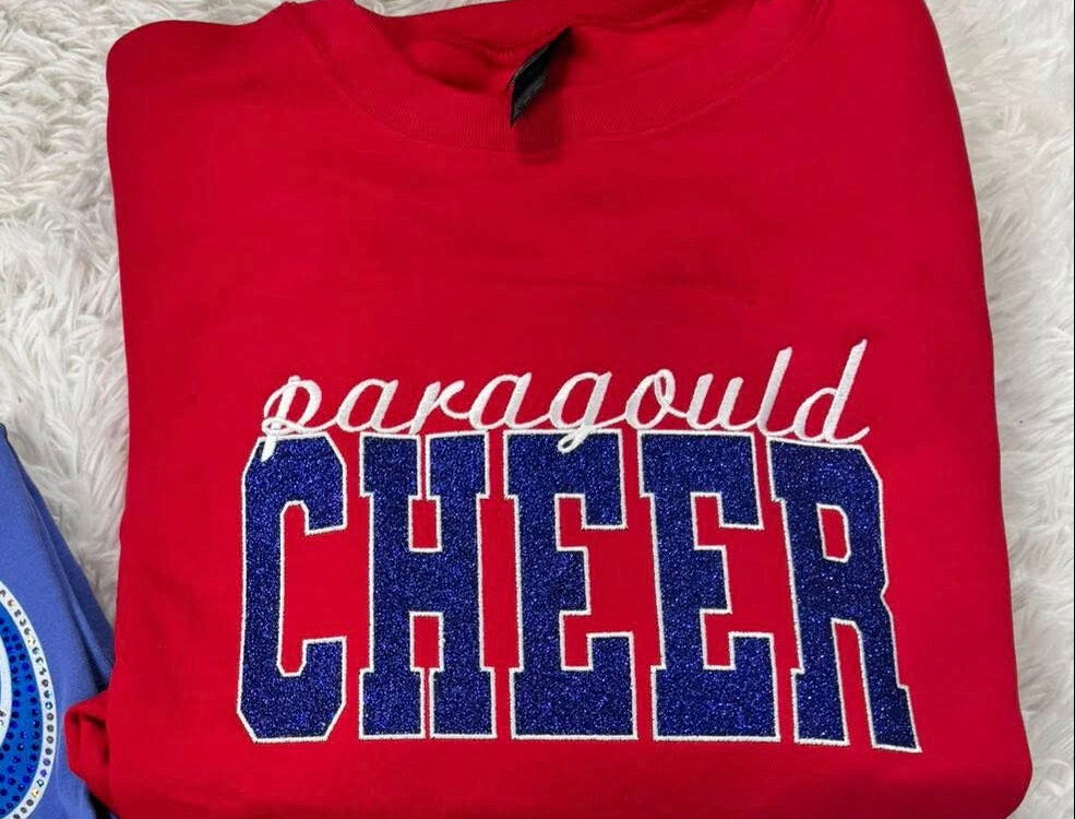 Paragould Cheer Glitter Embroidery