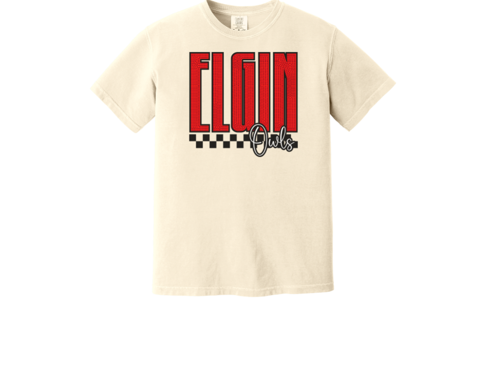 Elgin Owls Checkered Tee