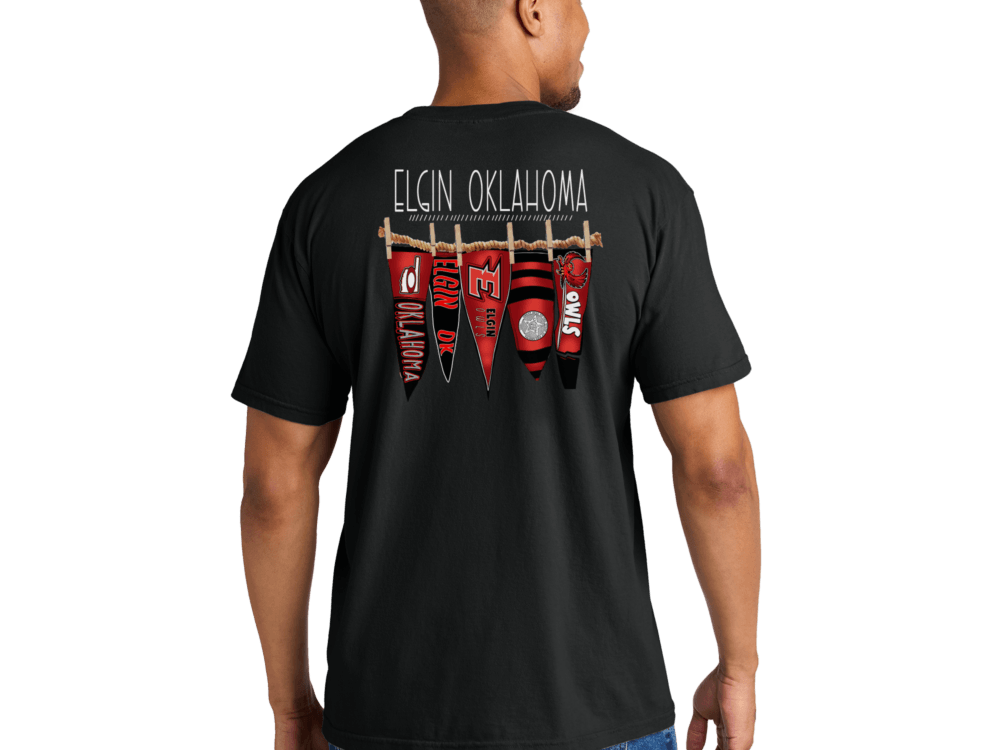 Elgin Owls Pennant Flag Tee