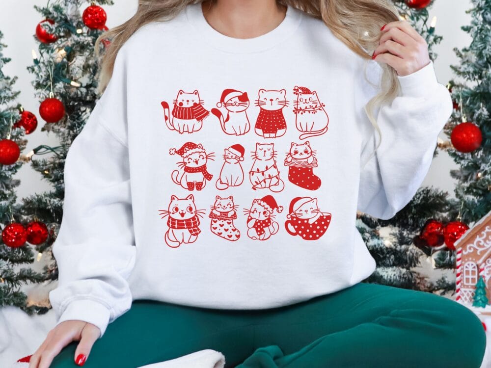 Red Christmas Cats