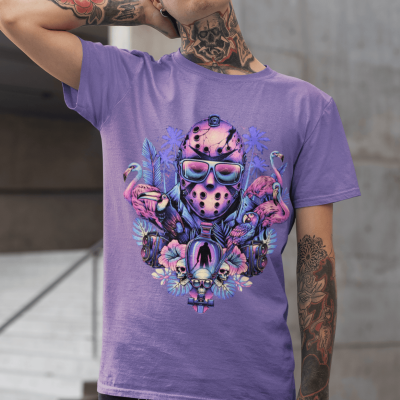 t-shirt-mockup-of-a-punk-man-with-blue-hair-and-tattoos-posing-by-a-stairway-26480